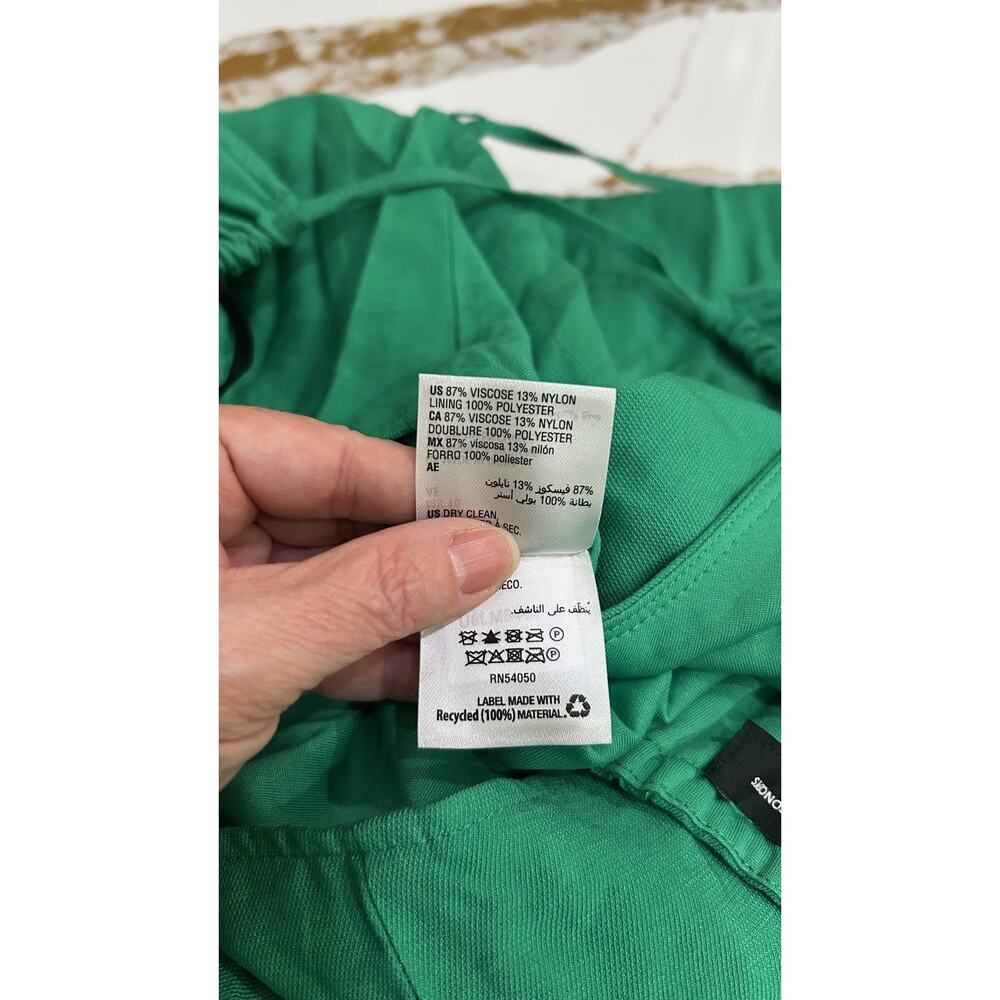 INC Maxi Dress Green SZ16 Tiered Strapless Summer Resort Boho - Picture 7 of 7